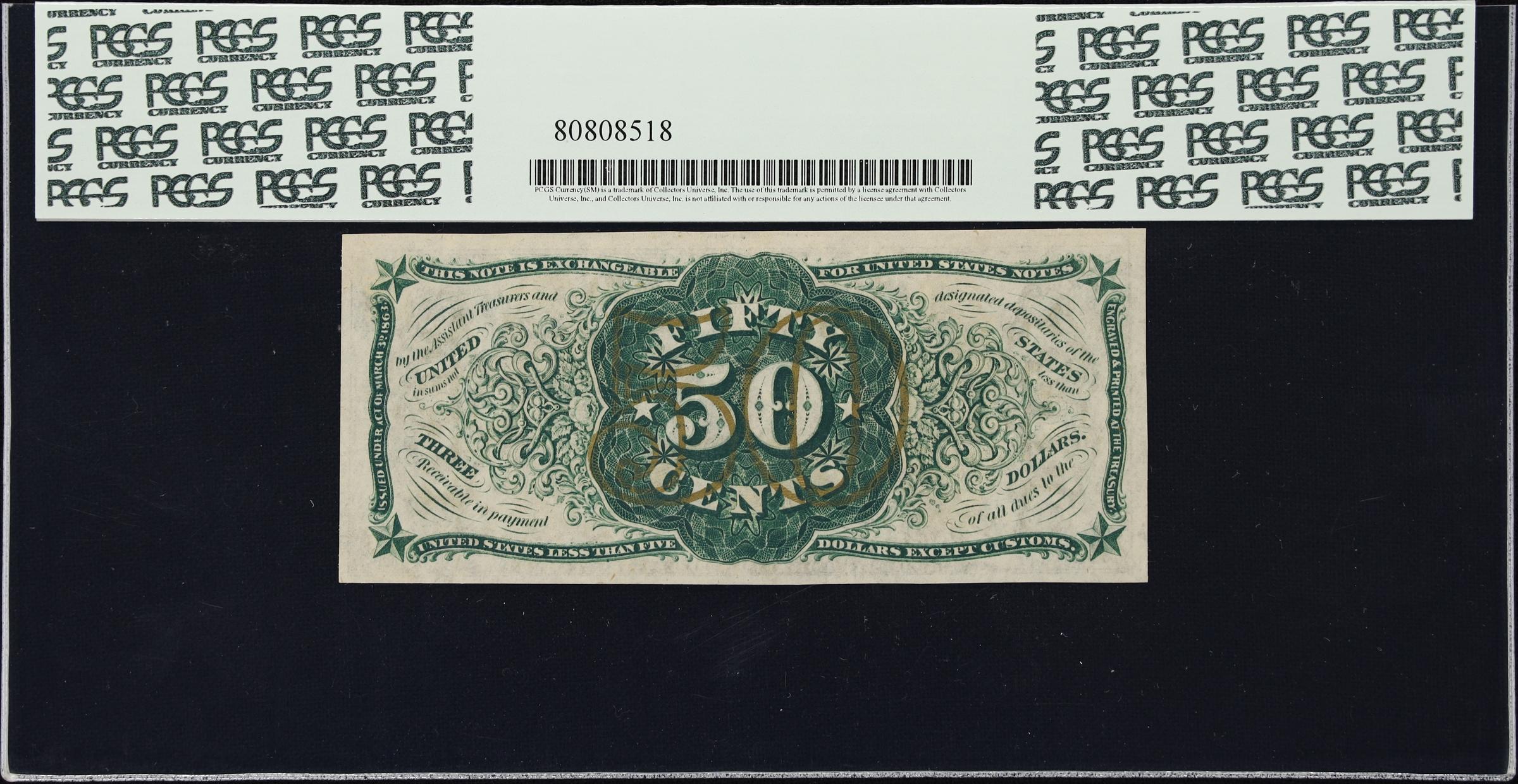 image for: Fr. 1342. 50 Cents. Third Issue. PCGS Currency Gem New 65 PPQ.