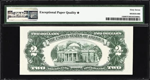 image for: Fr. 1506. 1928E $2 Legal Tender Note. PMG Superb Gem Uncirculated 67 EPQ*.