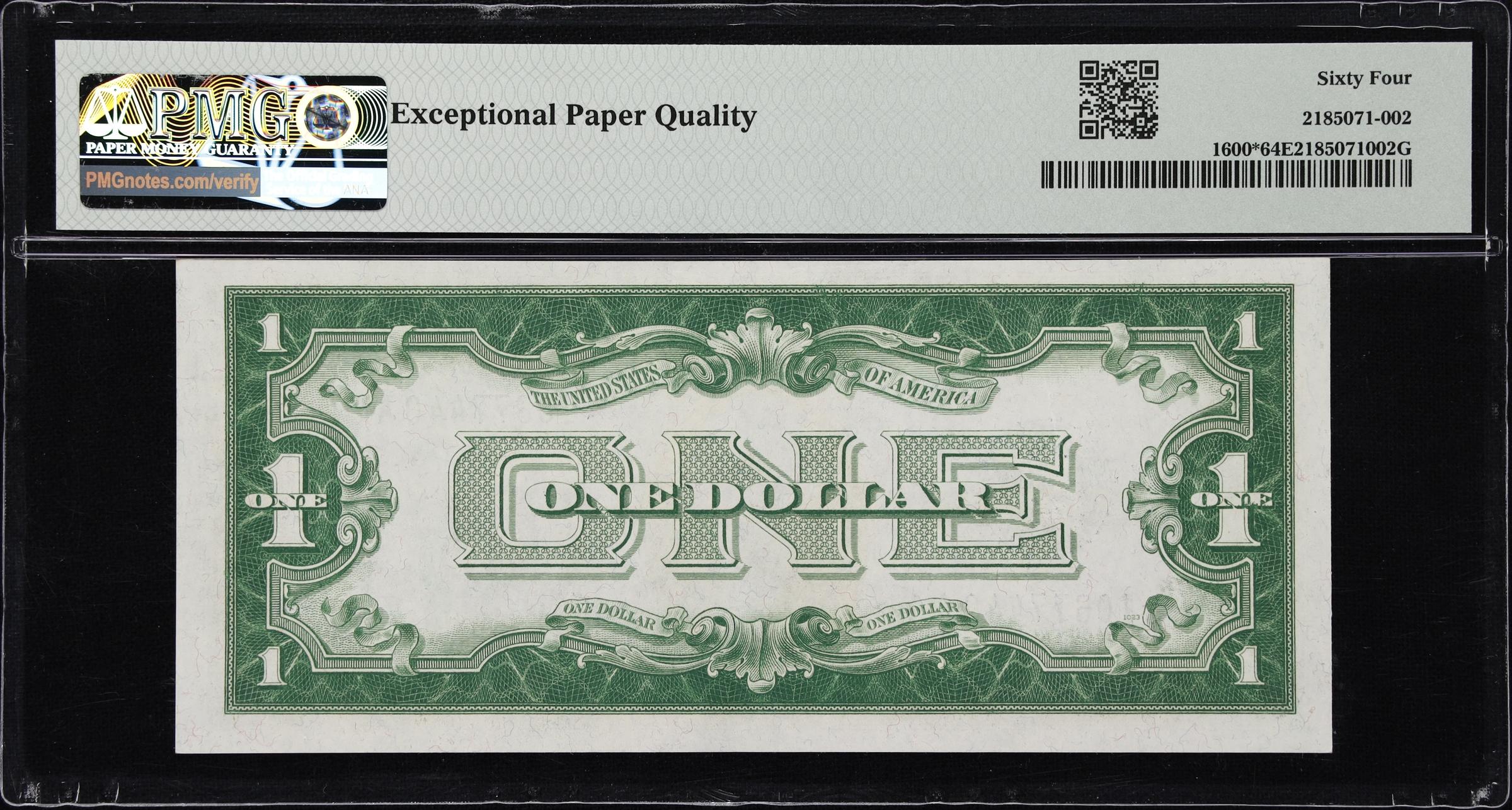 image for: Fr. 1600*. 1928 $1 Silver Certificate Star Note. PMG Choice Uncirculated 64 EPQ.