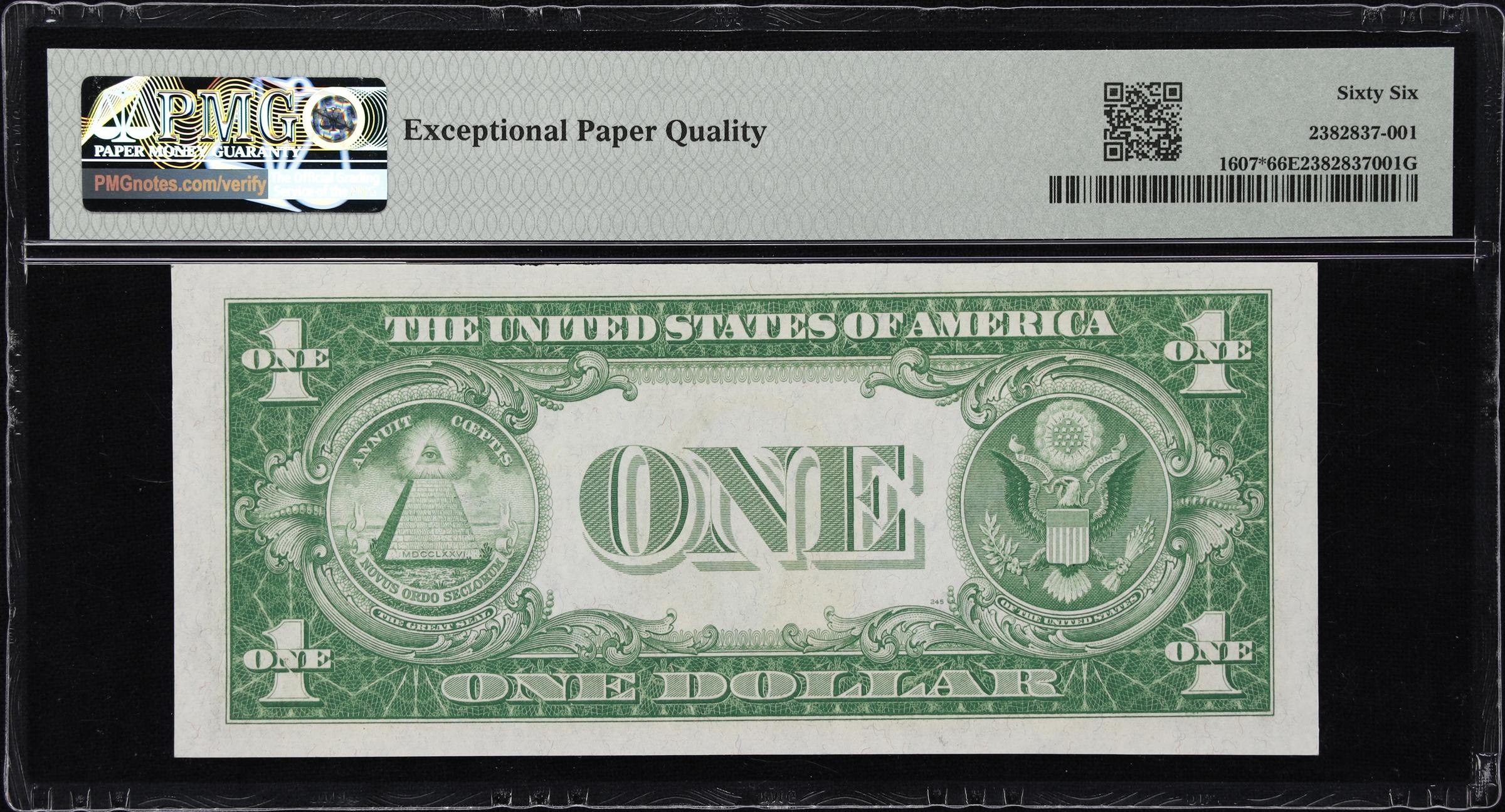 image for: Fr. 1607*. 1935 $1 Silver Certificate Star Note. PMG Gem Uncirculated 66 EPQ.