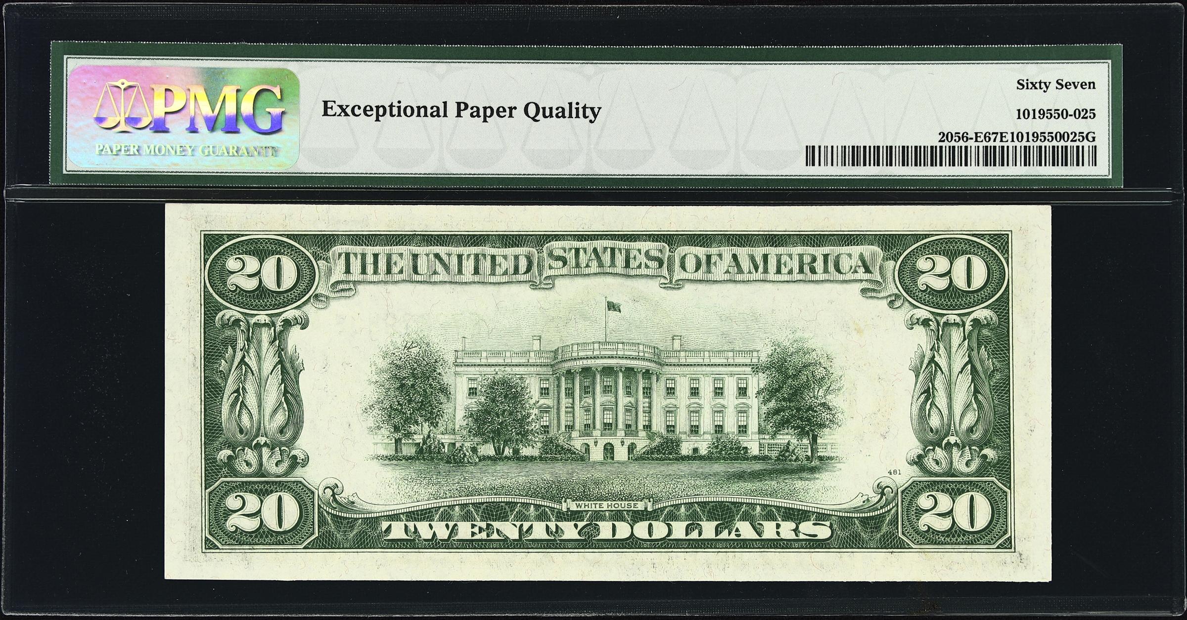 image for: Fr. 2056-E. 1934B $20 Federal Reserve Note. Richmond. PMG Superb Gem Uncirculated 67 EPQ.