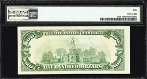 image for: Fr. 2150-A. 1928 $100 Federal Reserve Note. Boston. PMG About Uncirculated 50.