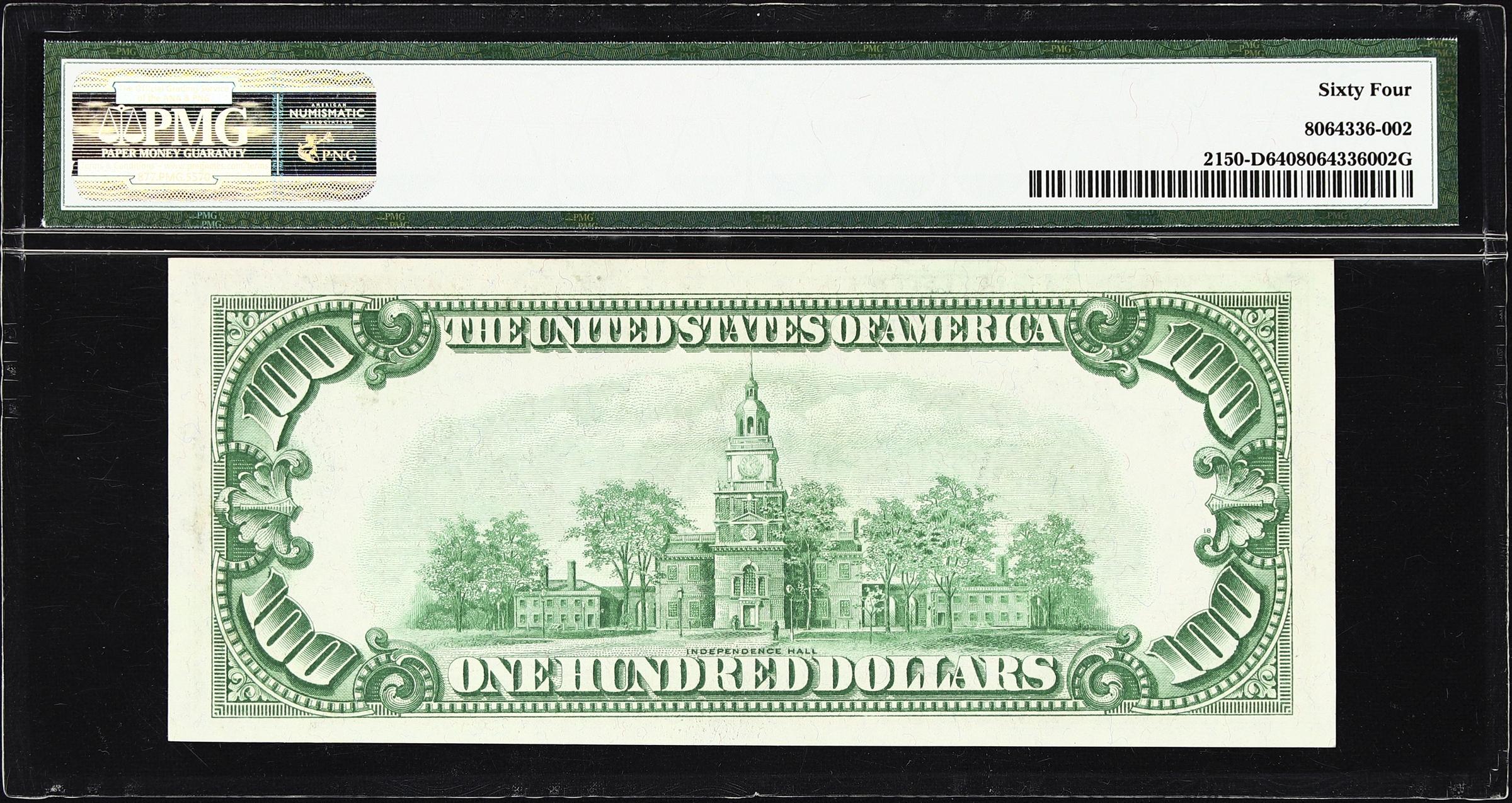 image for: Fr. 2150-D. 1928 $100 Federal Reserve Note. Cleveland. PMG Choice Uncirculated 64.