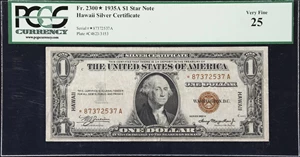image for: Fr. 2300*. 1935A $1 Hawaii Emergency Star Note. PCGS Currency Very Fine 25.