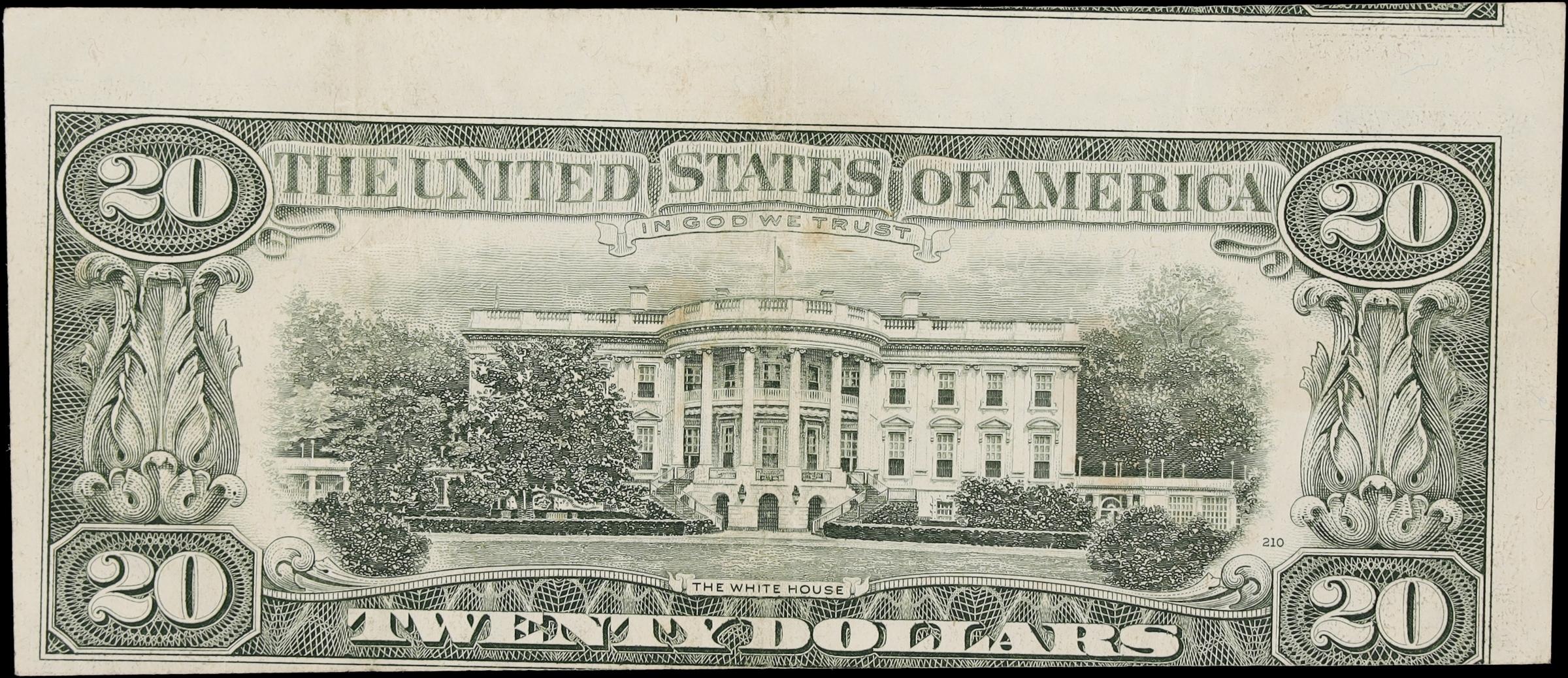 image for: Fr. 2075-K. 1985 $20 Federal Reserve Note. Dallas. Very Fine to Extremely Fine. Cutting Error.