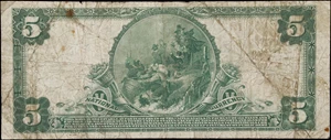 image for: Monmouth, Illinois. $5 1902 Plain Back. Fr. 601. NB. Charter #4400. Fine.