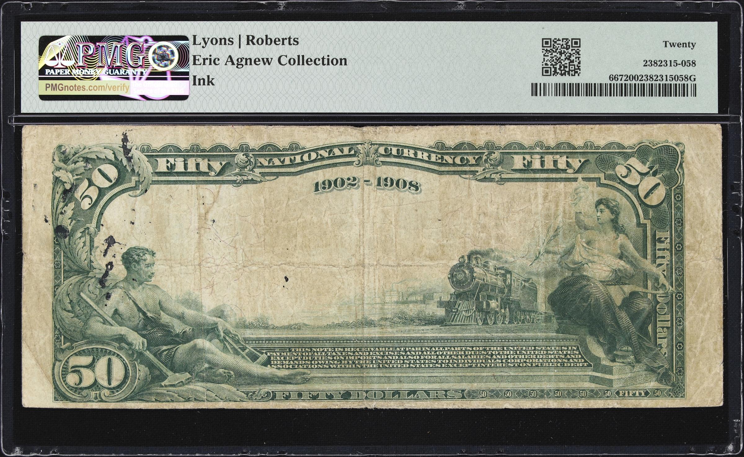 image for: Lodi, California. $50 1902 Date Back. Fr. 667. First NB. Charter #7719. PMG Very Fine 20.