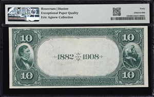 image for: San Francisco, California. $10 1882 Date Back. Fr. 539. First NB. Charter #1741. PMG Extremely Fine 40 EPQ.