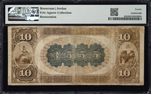 image for: San Francisco, California. $10 1882 Brown Back. Fr. 482. Crocker-Woolworth NB. Charter #3555. PMG Very Fine 20.
