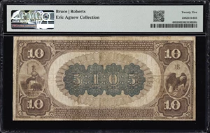 image for: San Francisco, California. $10 1882 Brown Back. Fr. 489. Nevada NB. Charter #5105. PMG Very Fine 25.