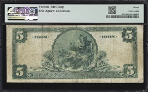 image for: San Francisco, California. $5 1902 Date Back. Fr. 593. Western Metropolis NB. Charter #9882. PMG Choice Fine 15.