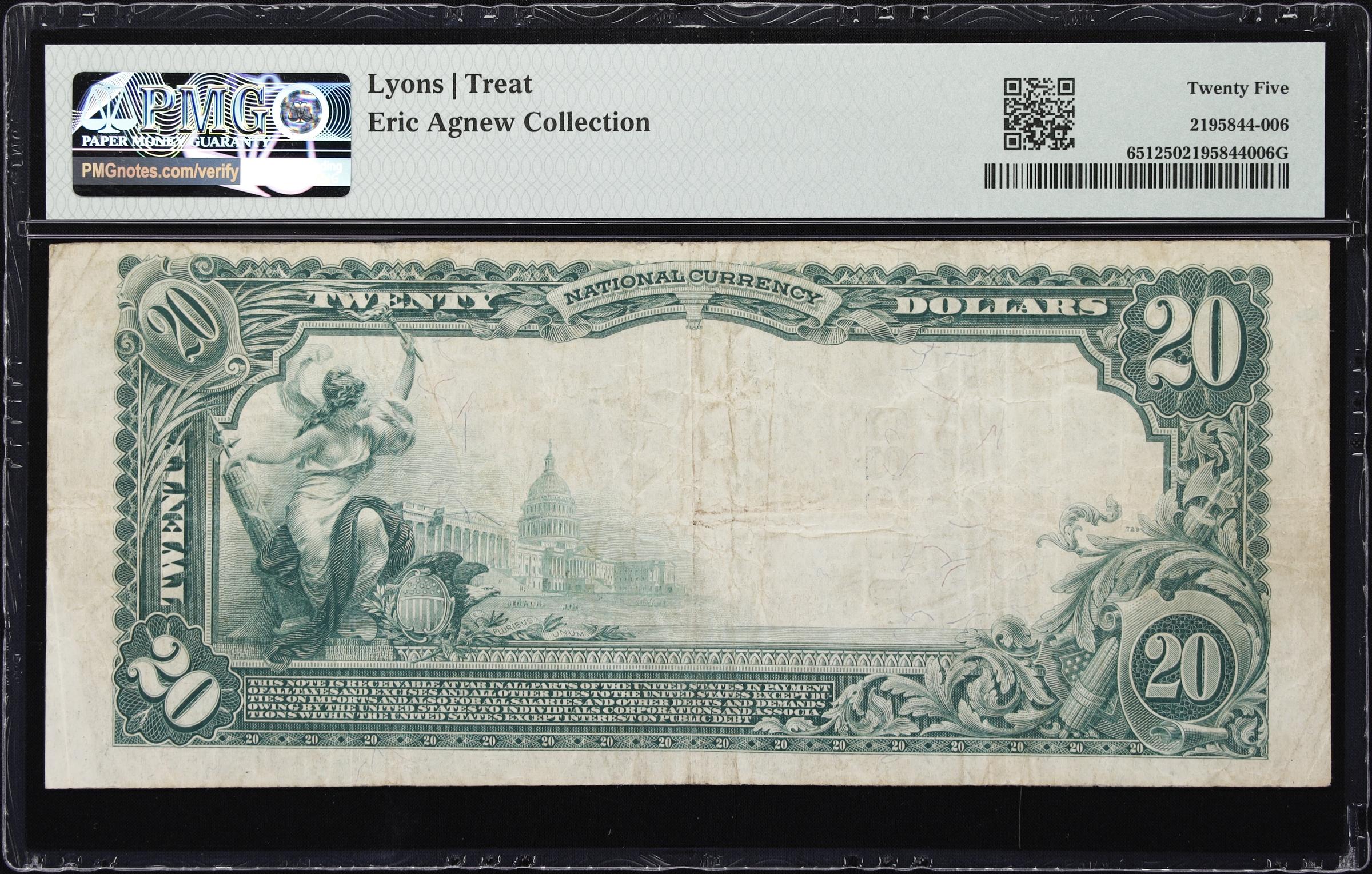 image for: Santa Ana, California. $20 1902 Plain Back. Fr. 651. First NB. Charter #3520. PMG Very Fine 25.