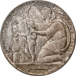 image for: 1920 Manila Mint Opening Medal (Wilson Dollar). HK-449. Rarity-4. Silver. MS-65 (PCGS).