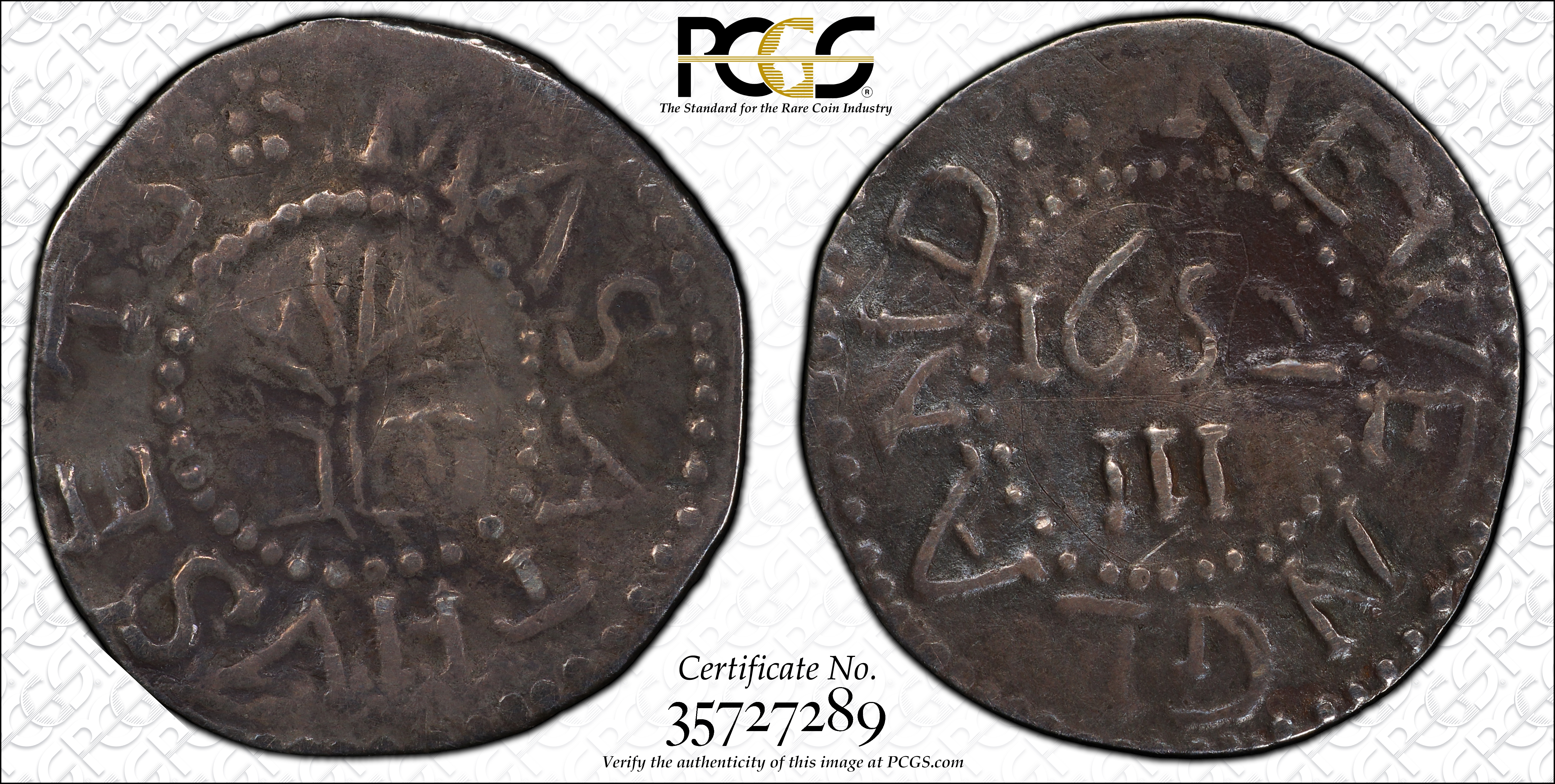image for: 1652 Oak Tree Threepence. Noe-25, Salmon 3-Ai, W-280. Rarity-6. No IN on Obverse. VF Details--Scratch (PCGS).