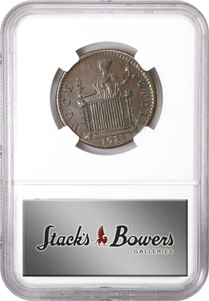 image for: 1783 Washington Georgivs Triumpho Token. Musante GW-54, Baker-7, W-10100. MS-62 BN (NGC).