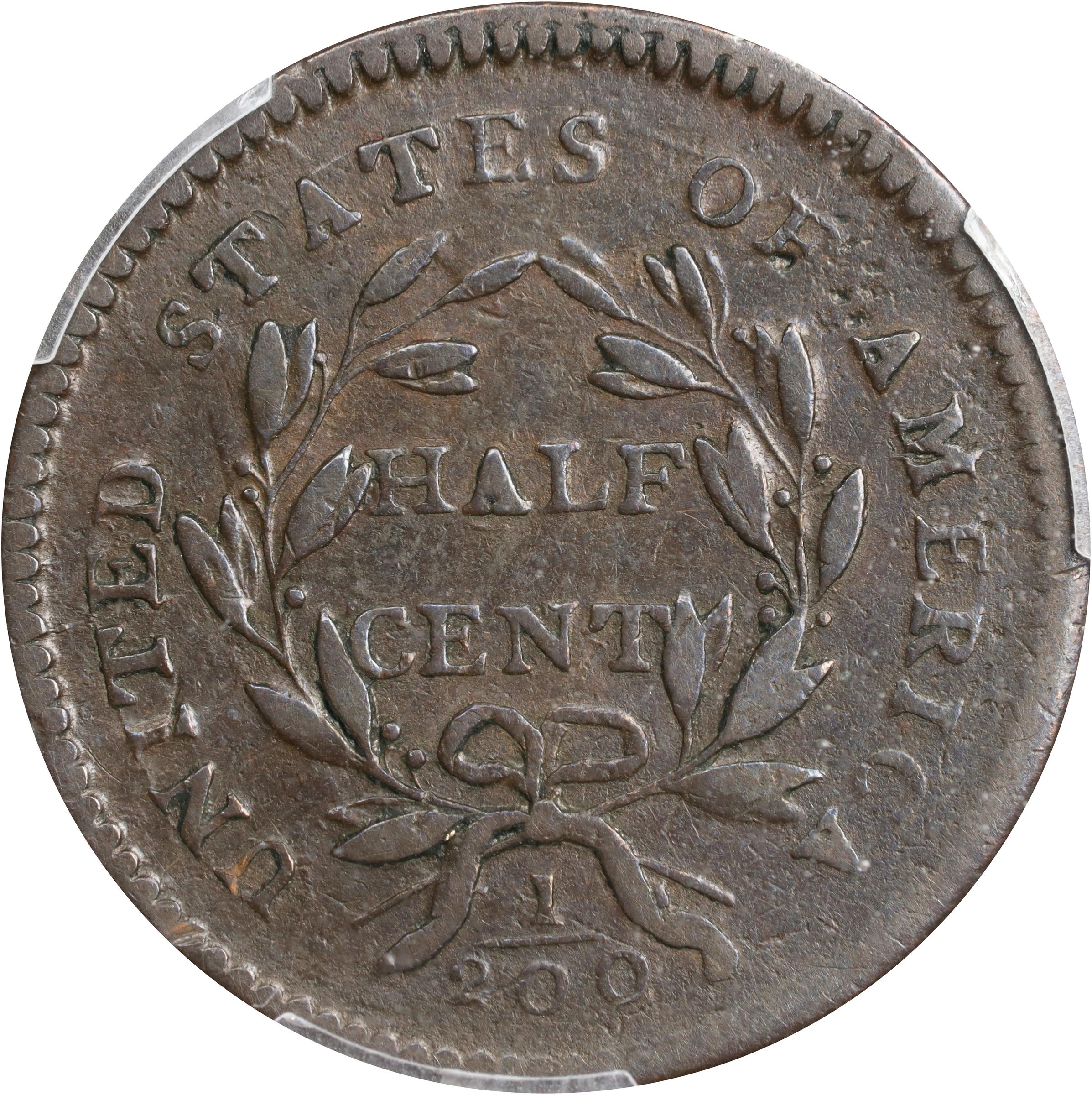 image for: 1794 Liberty Cap Half Cent. C-4a. Rarity-3. Normal Head. Small Edge Letters. VF-20 (PCGS).