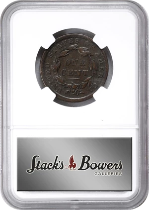 image for: 1839/6 Modified Matron Head Cent. N-1. Rarity-3. Plain Cords. VF-20 BN (NGC).