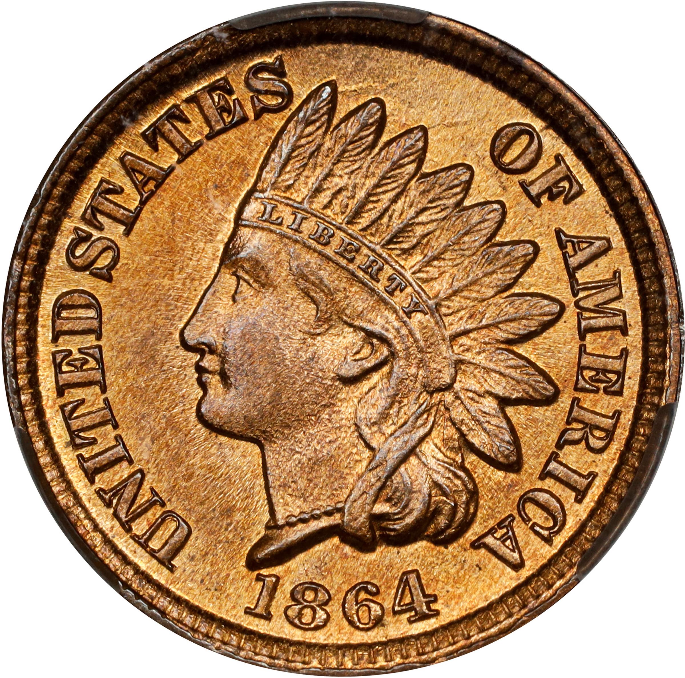 1864 1c Bronze MS RD