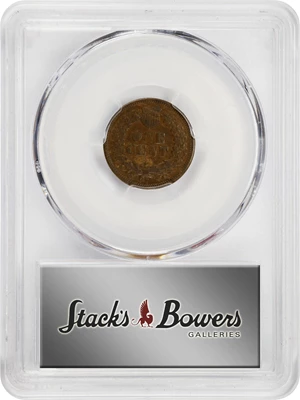 image for: 1865 Indian Cent. Fancy 5. Snow-2b, FS-1801. Doubled Die Reverse. EF-45 (PCGS).