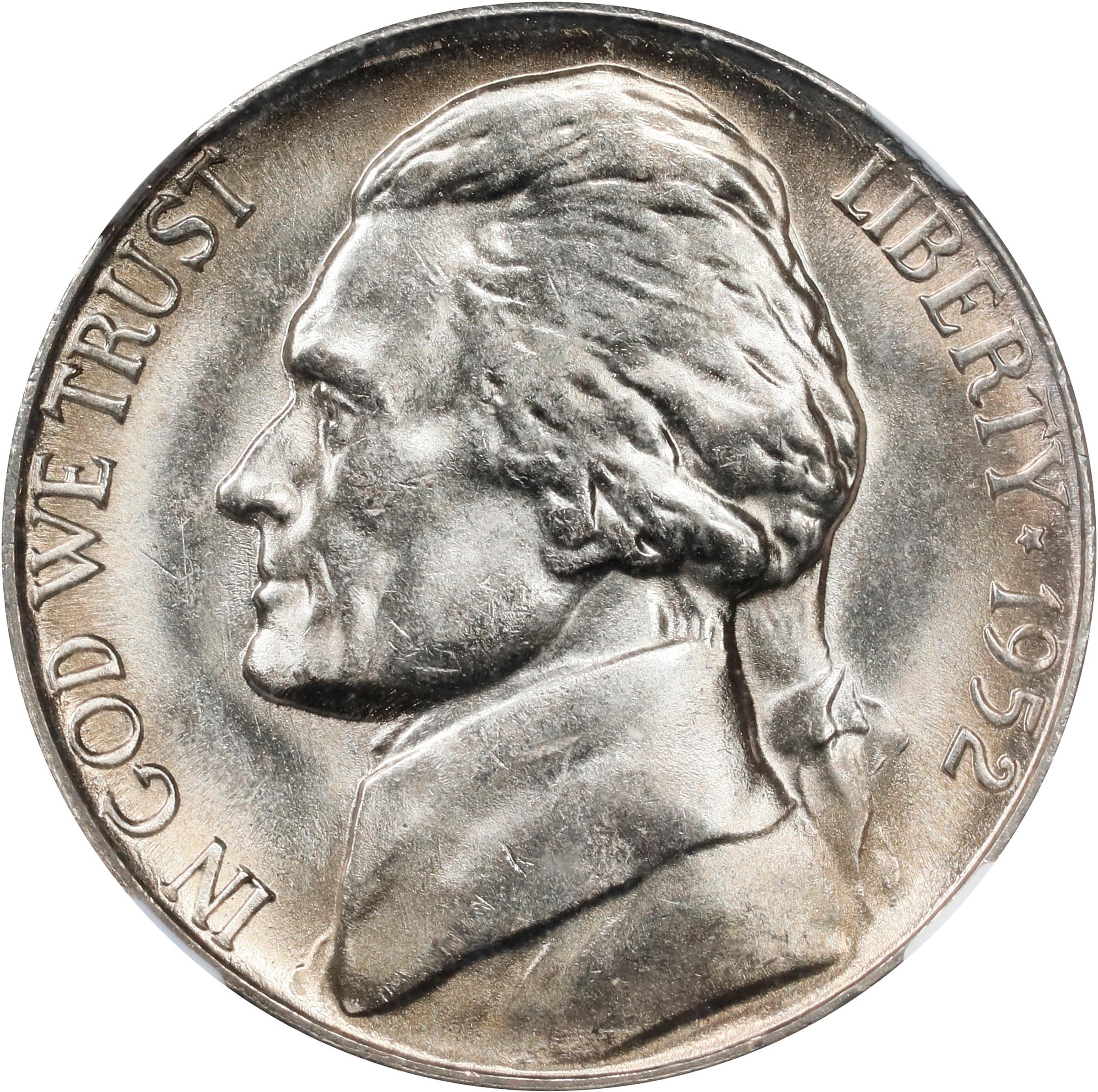 image for: 1952-S Jefferson Nickel. MS-66+ 5FS (NGC).