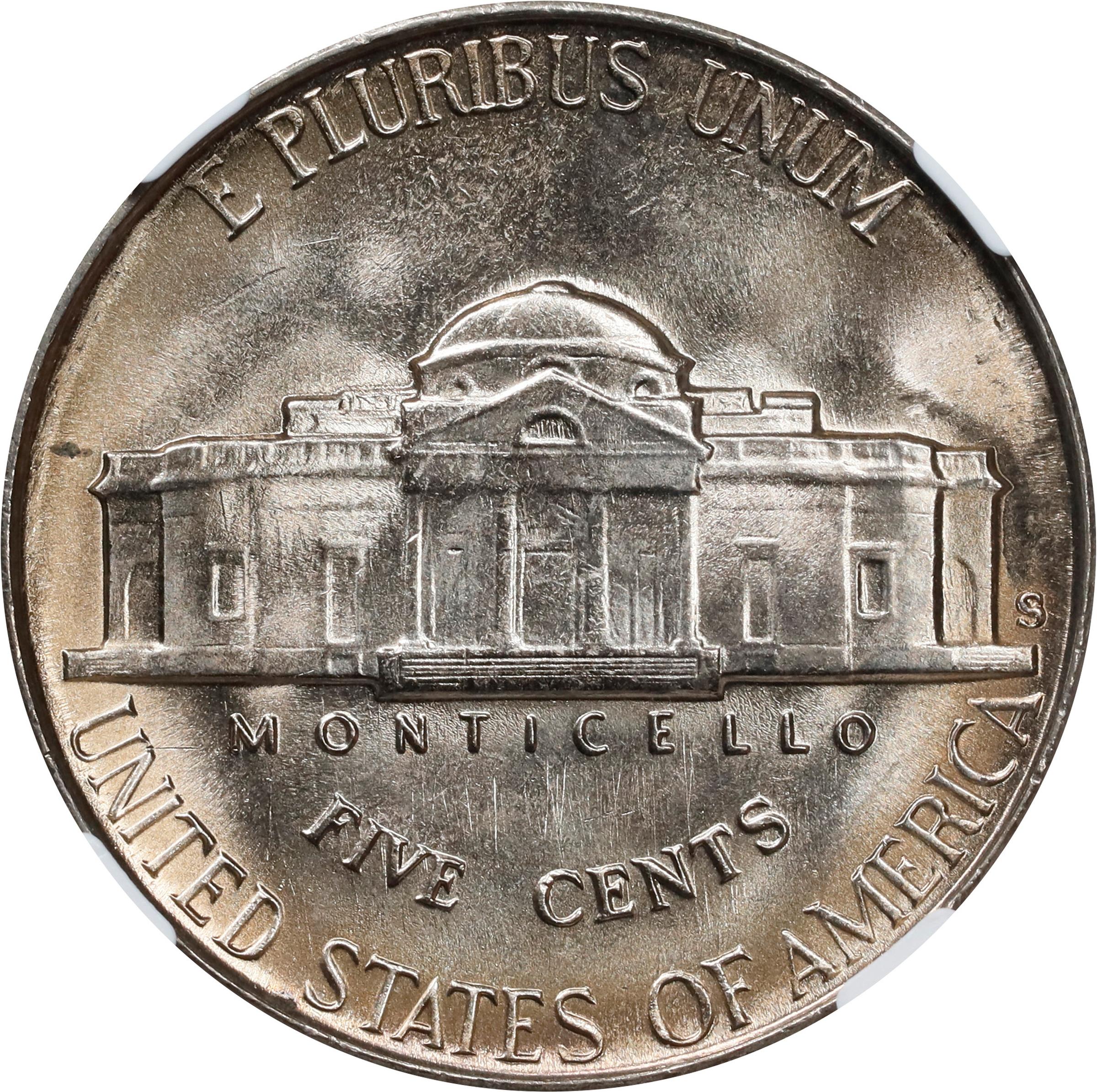 image for: 1952-S Jefferson Nickel. MS-66+ 5FS (NGC).