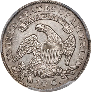 image for: 1829 Capped Bust Dime. JR-3. Rarity-4. Small 10 C. MS-62 (PCGS).