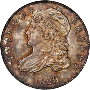 image for: 1829 Capped Bust Dime. JR-8. Rarity-4. Small 10 C. MS-64 (NGC).