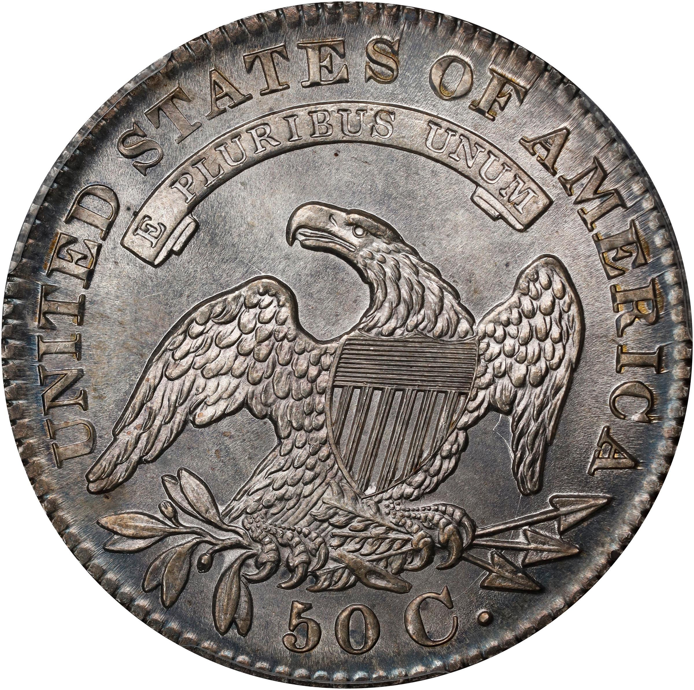 1829 50c Small Letters MS64 CAC thumbnail 2