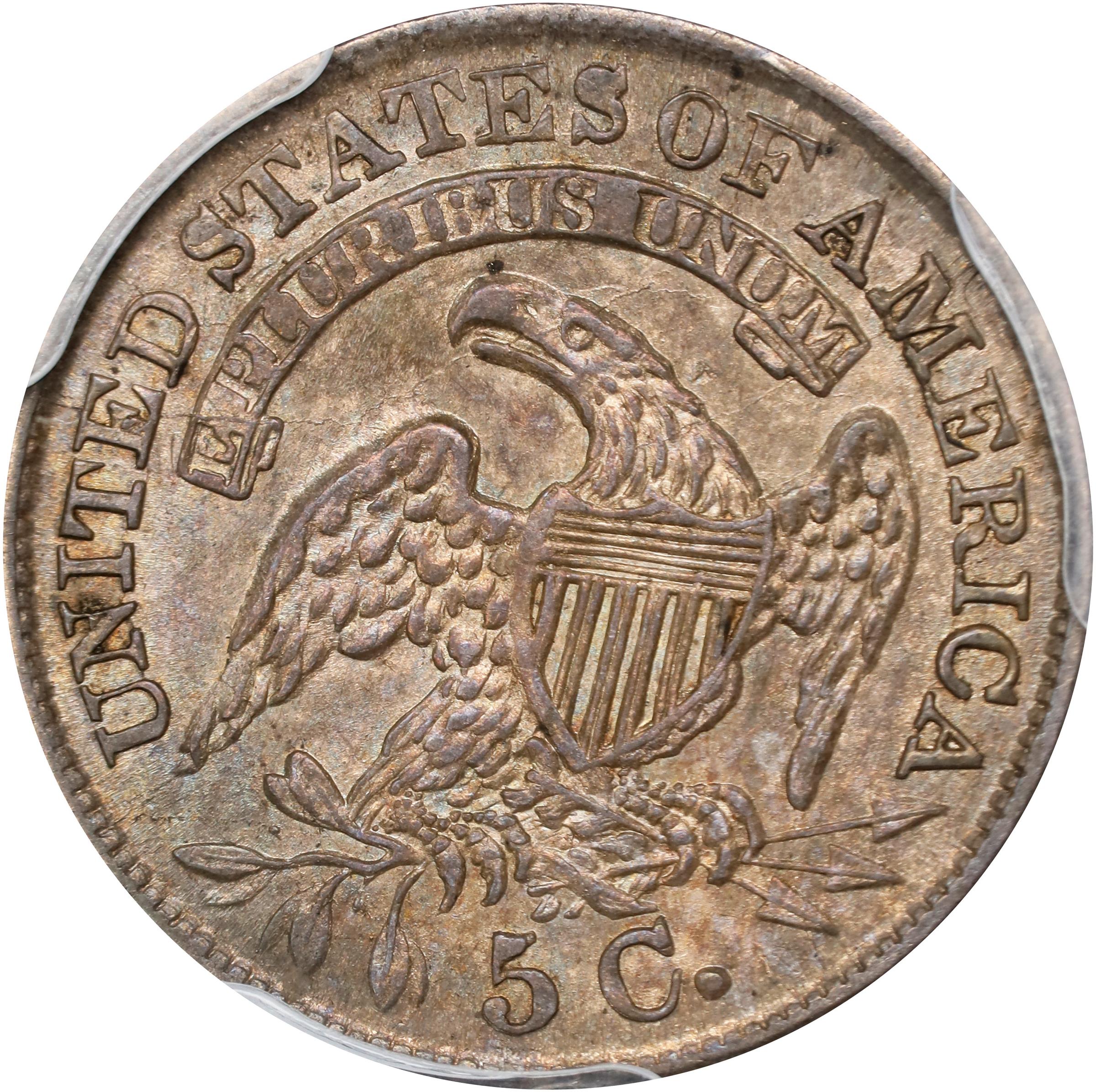 image for: 1833 Capped Bust Half Dime. LM-3.4, V-4B. Rarity-2. MS-62 (PCGS). CAC.