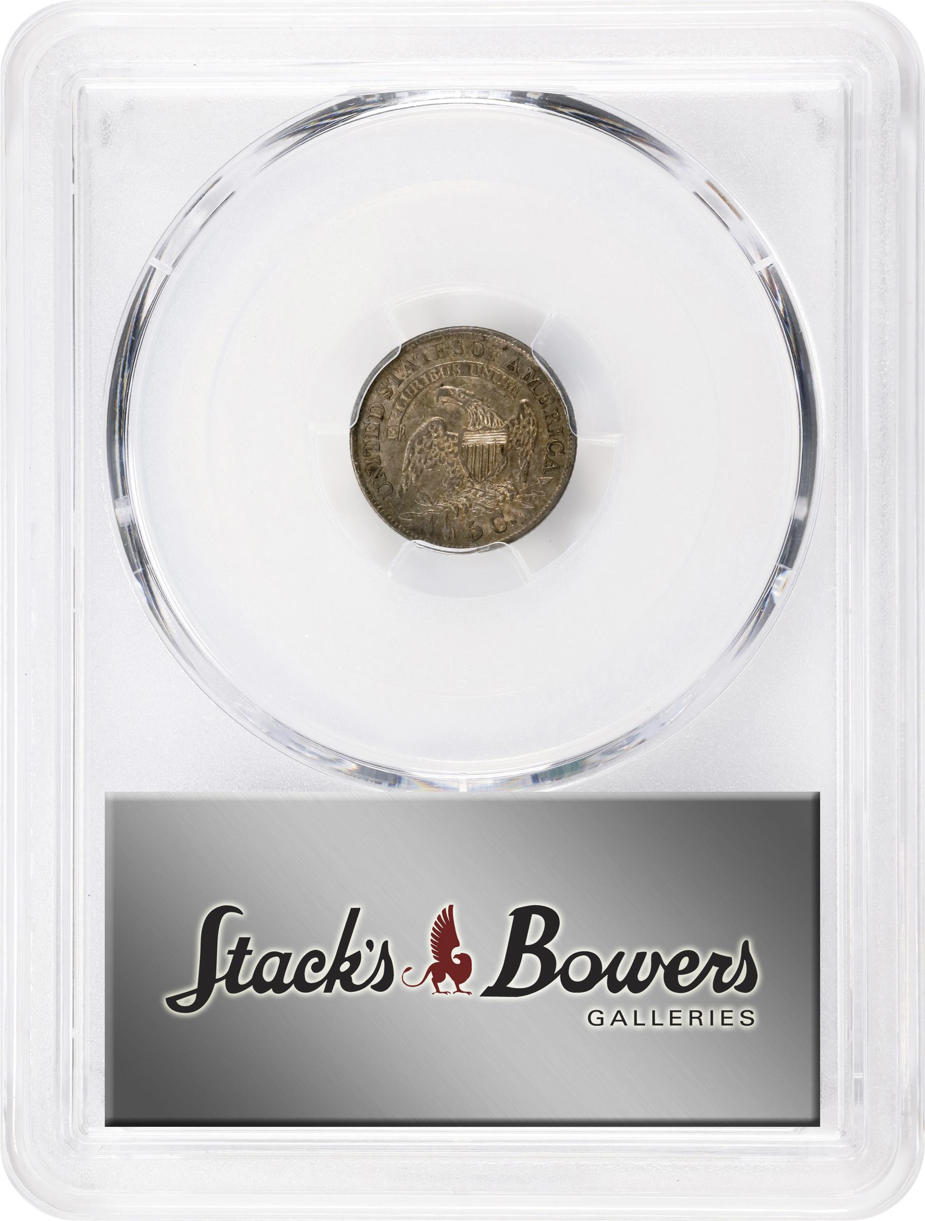 image for: 1833 Capped Bust Half Dime. LM-3.4, V-4B. Rarity-2. MS-62 (PCGS). CAC.