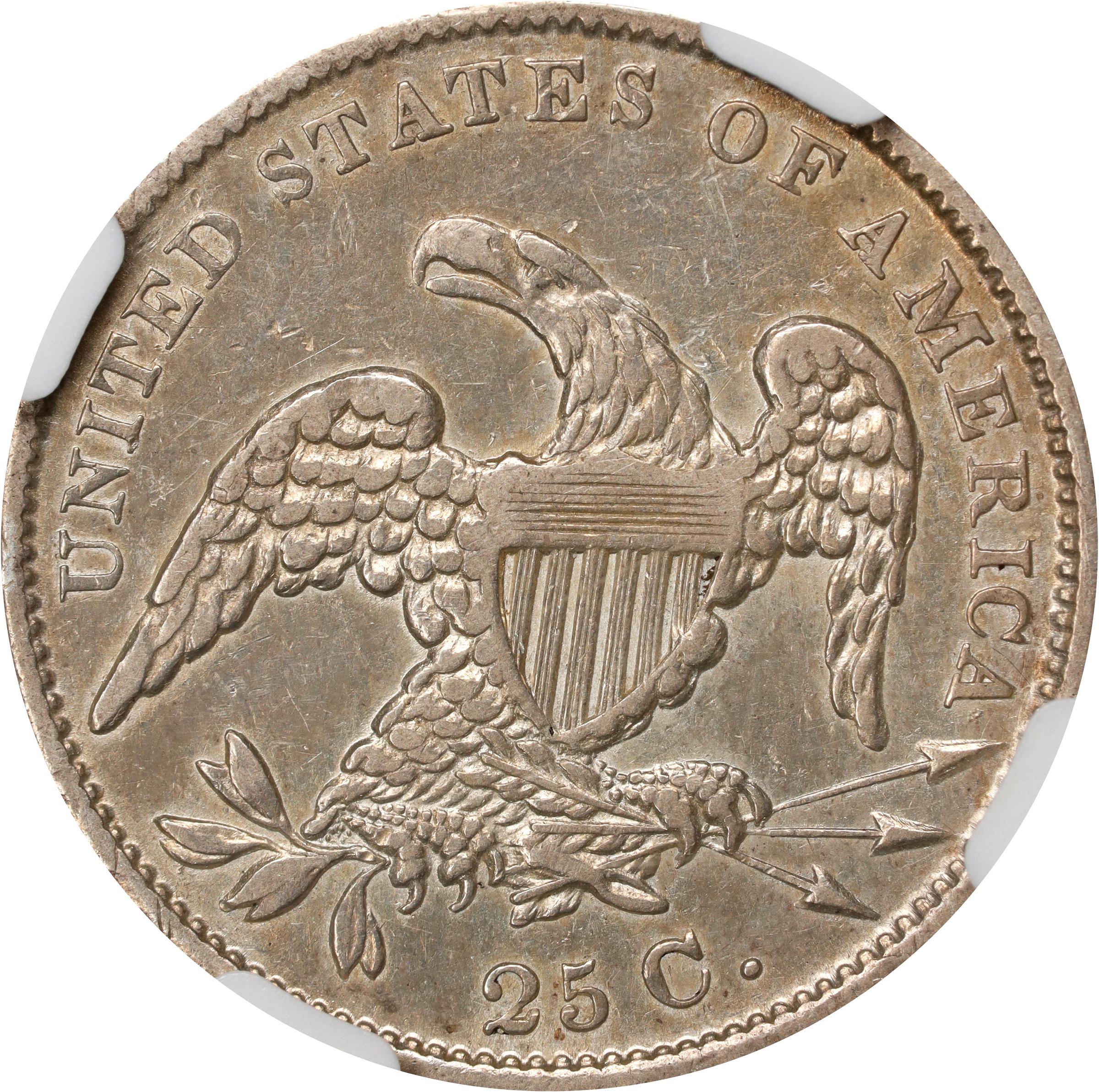 image for: 1833 Capped Bust Quarter. B-1. Rarity-2. AU-50 (NGC).