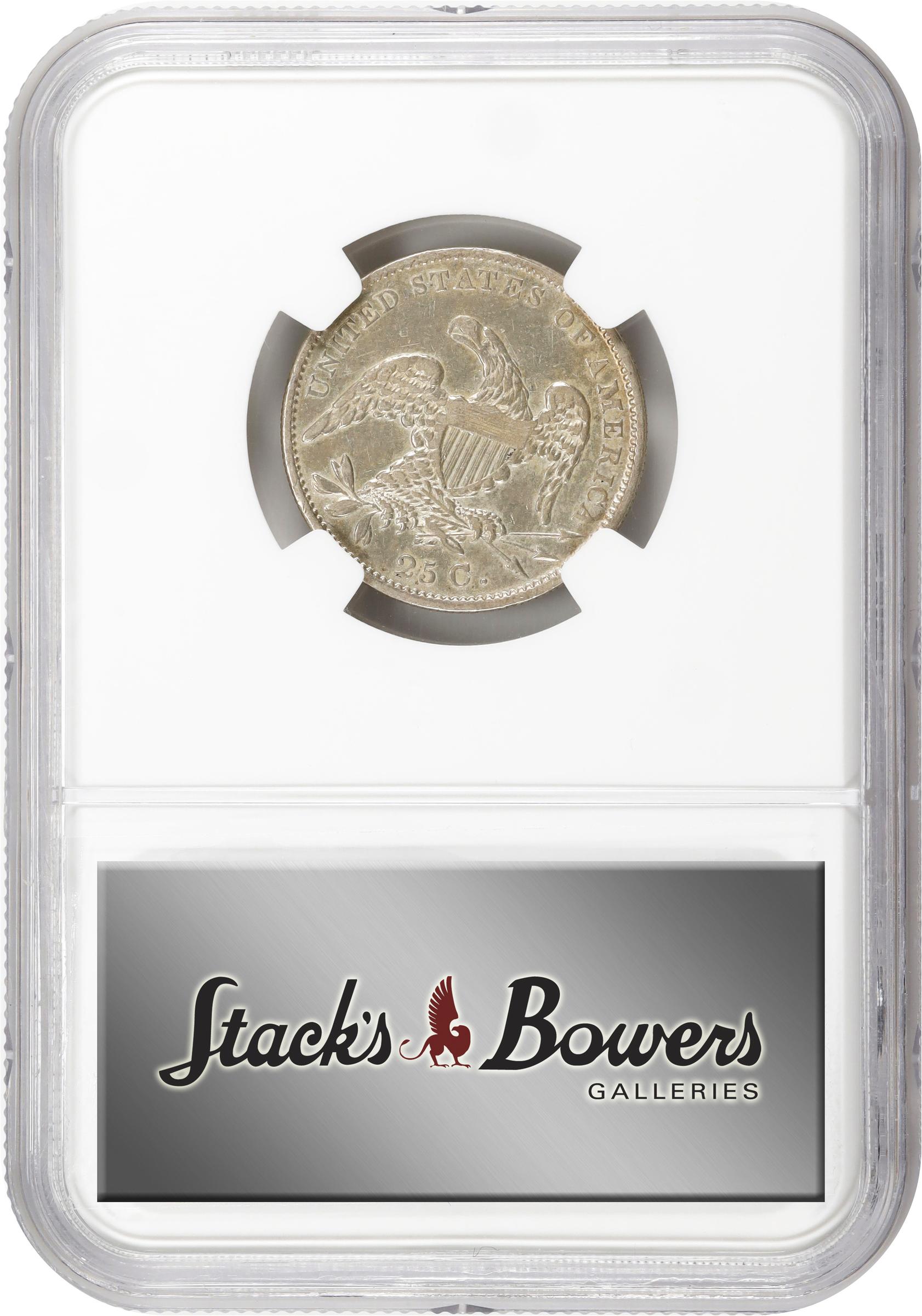 image for: 1833 Capped Bust Quarter. B-1. Rarity-2. AU-50 (NGC).