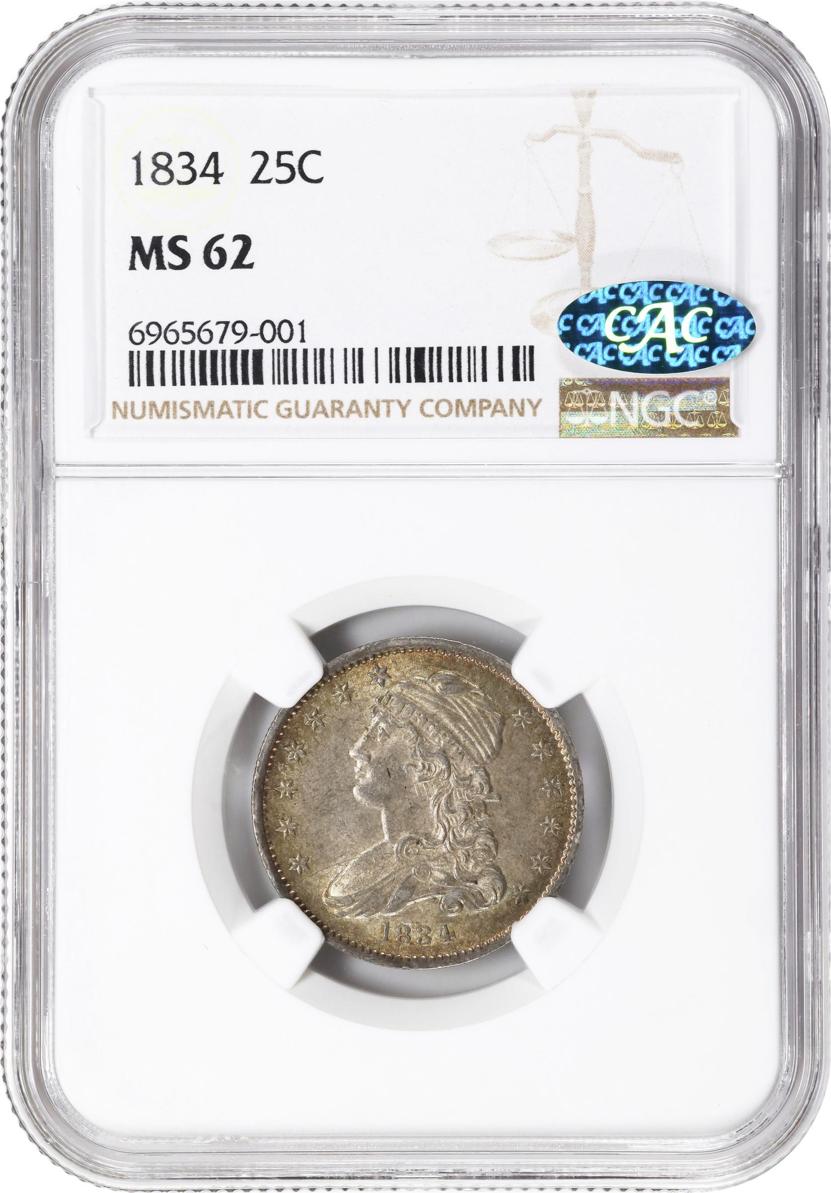 1834 25c MS62 thumbnail 3