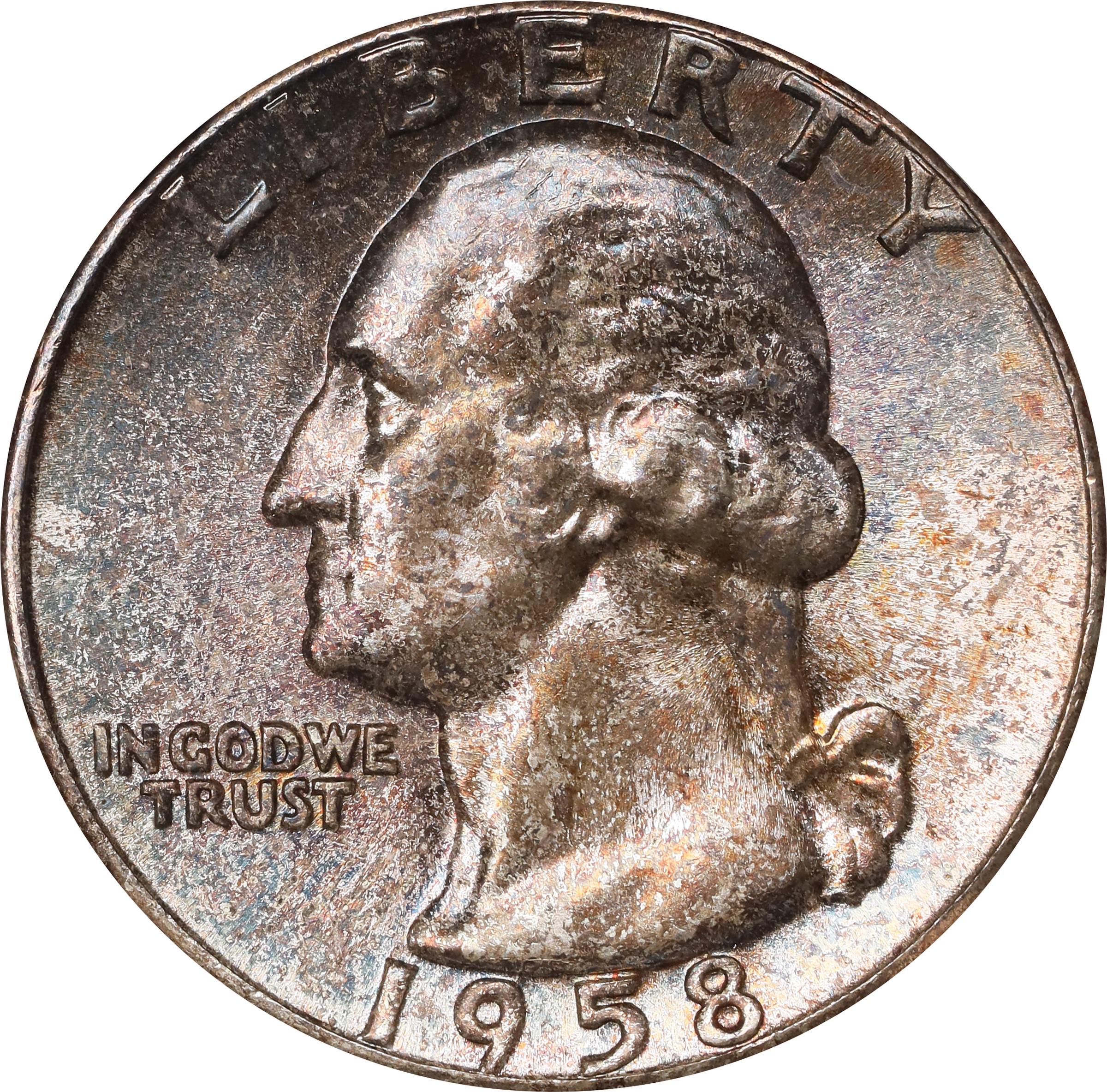 1958 Washington Quarter. MS-66 (NGC).