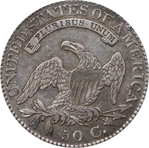 image for: 1824/4 Capped Bust Half Dollar. O-109. Rarity-2. AU-55 Details--Cleaned (ANACS).