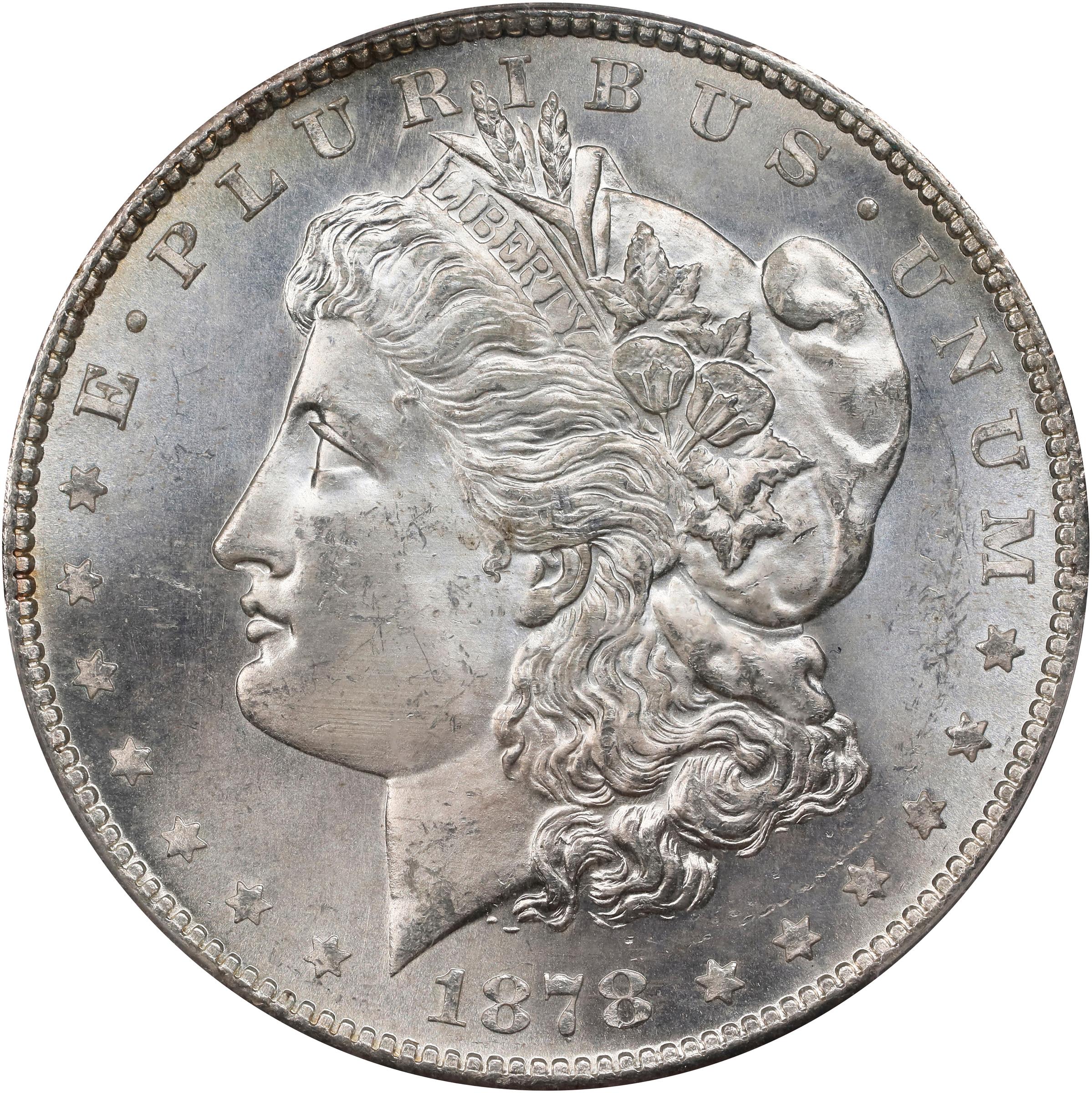 image for: 1878-S Morgan Silver Dollar. VAM-17A. Hit List 40. Denticle Clash. MS-65 (PCGS).