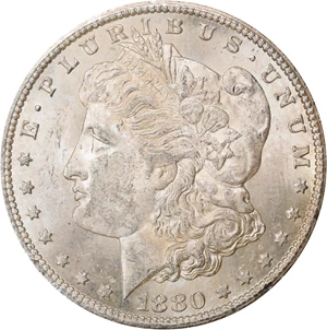 image for: 1880-CC GSA Morgan Silver Dollar. MS-62 (NGC).