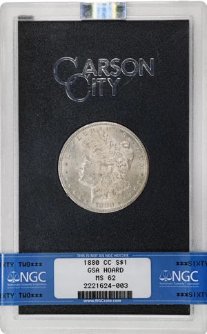 image for: 1880-CC GSA Morgan Silver Dollar. MS-62 (NGC).