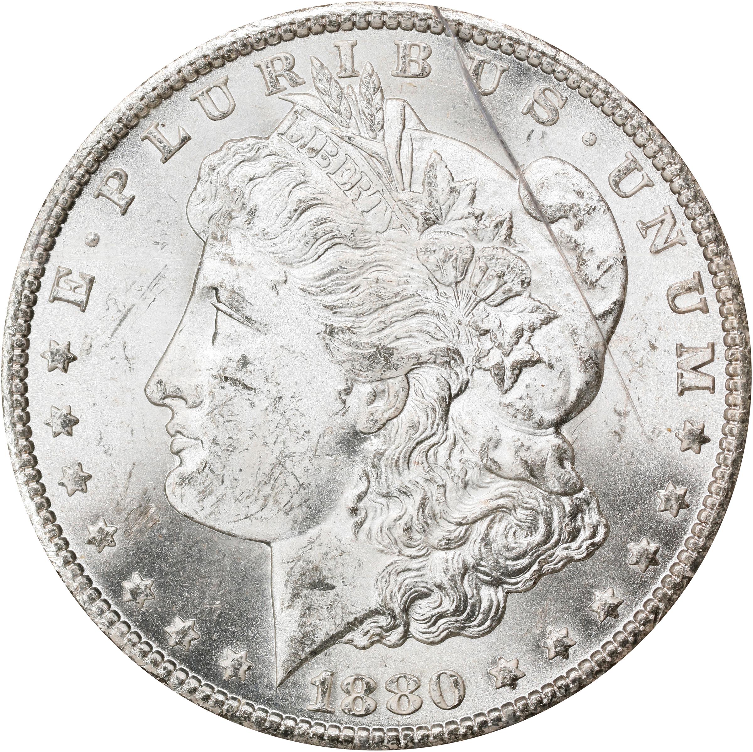 1880-CC GSA Morgan Silver Dollar. Mint State (Uncertified).