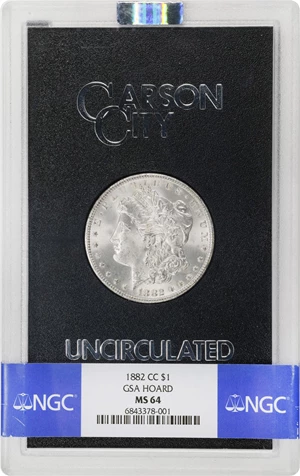 image for: 1882-CC GSA Morgan Silver Dollar. MS-64 (NGC).