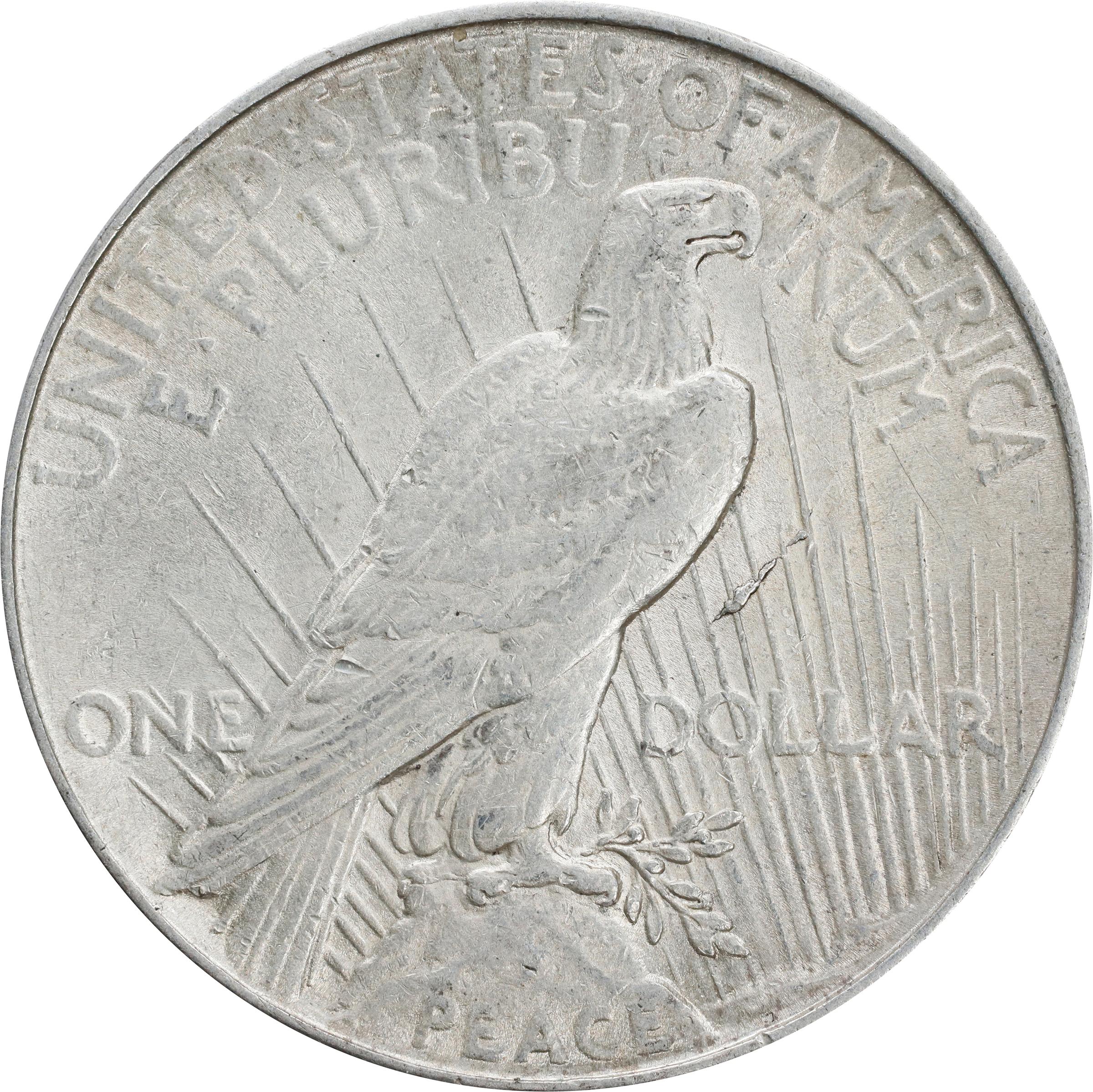 image for: 1922 Peace Silver Dollar. VAM-1F. Top 50 Variety. Early Die State. Field Break. AU-53 (PCGS).