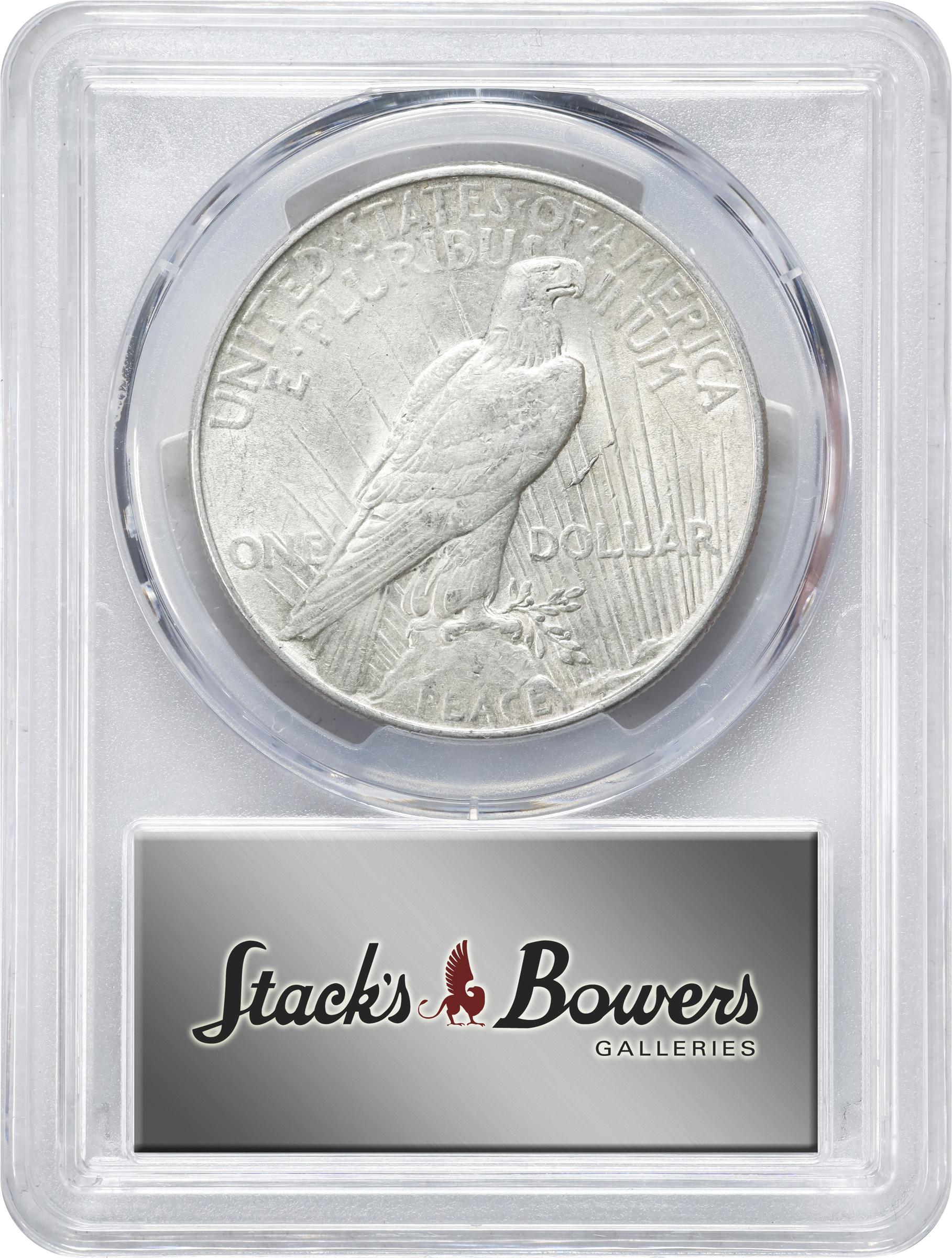 image for: 1922 Peace Silver Dollar. VAM-1F. Top 50 Variety. Early Die State. Field Break. AU-53 (PCGS).