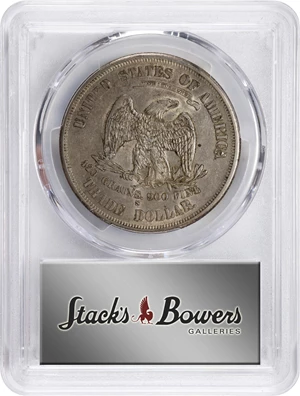 image for: 1874-S Trade Dollar. Chop Mark. AU-50 (PCGS).