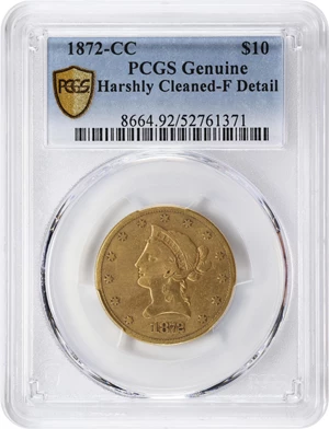 image for: 1872-CC Liberty Head Eagle. Fine Details--Harshly Cleaned (PCGS).