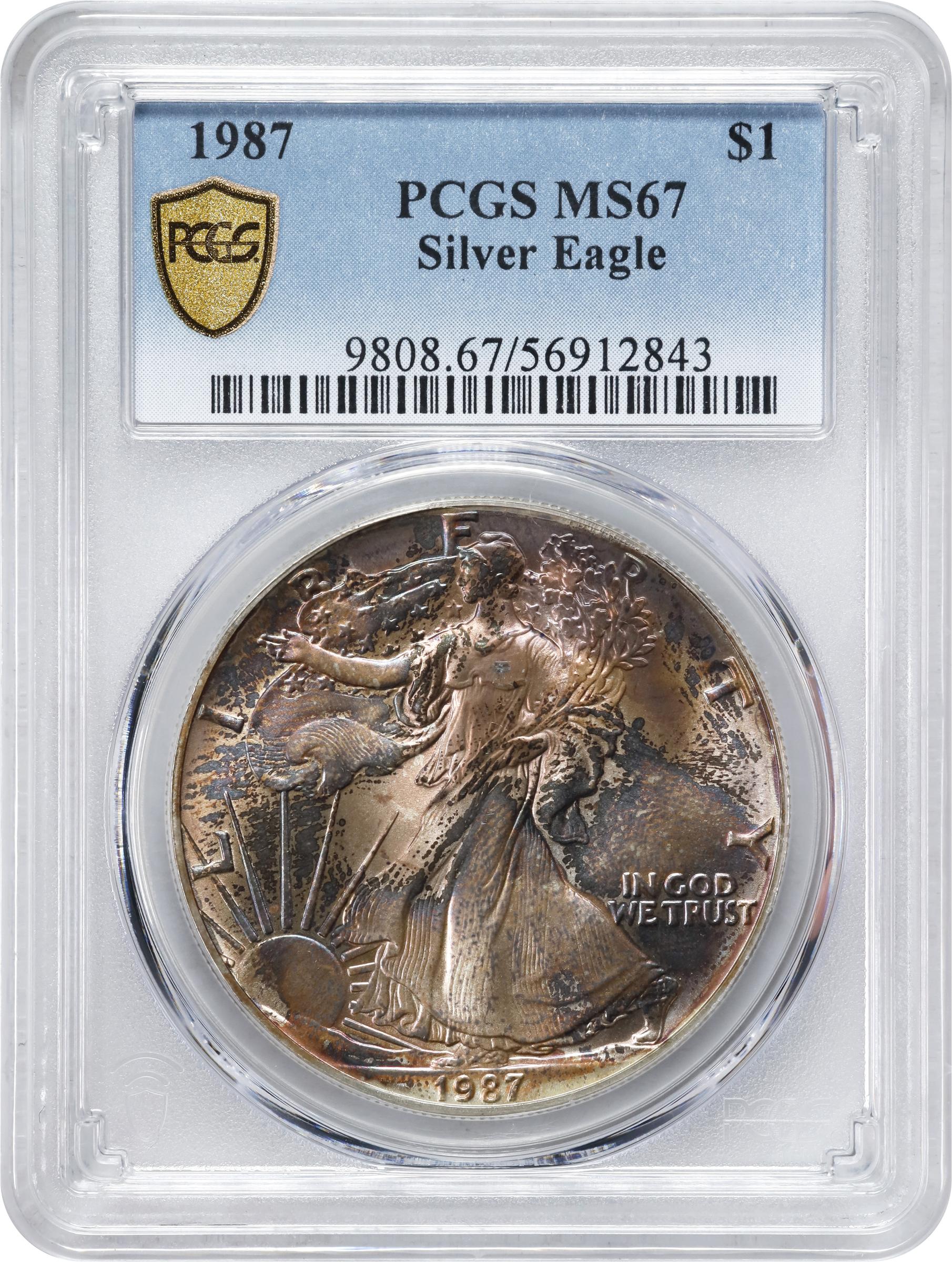 1987 $1 Silver Eagles Mint State (MS) Pricing Guide | The Greysheet