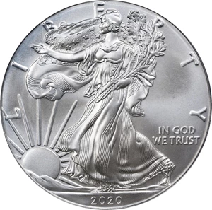 image for: 2020-(P) Silver Eagle. Emergency Production. First Day of Issue. MS-69 (PCGS).