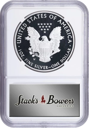 image for: 2020-W Silver Eagle. 75th Anniversary of the End of World War II V75 Privy Mark. First Releases. Proof-70 Ultra Cameo (NGC).
