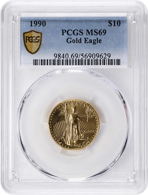 image for: 1990 Quarter-Ounce Gold Eagle. MS-69 (PCGS).