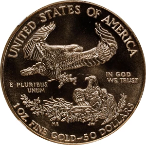 image for: 1994 One-Ounce Gold Eagle. MS-69 PL (NGC). Miles Standish Signature.