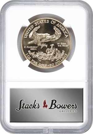 image for: 1994 One-Ounce Gold Eagle. MS-69 PL (NGC). Miles Standish Signature.